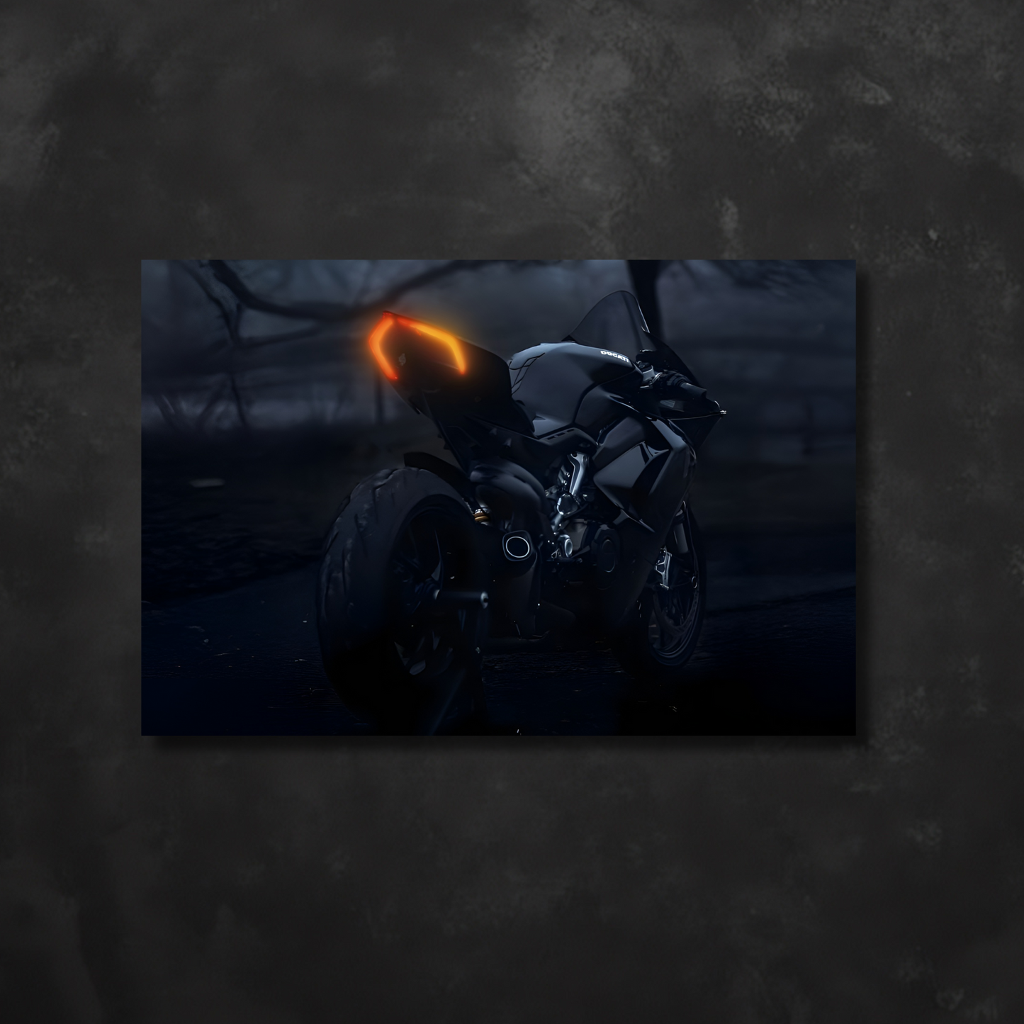 Ducati Panigale V4 Taillight NEON Poster